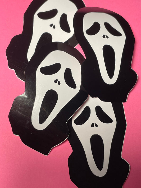 Scream horror ghost face classic movie removable vinyl sticker