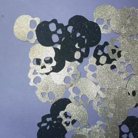 Shimmery Skull Shaped Confetti - Multiple Colors - FREE SHIPPING